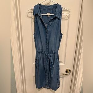 A New Day Chambray sleeveless button down dress